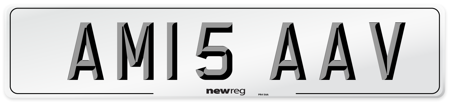 AM15 AAV Number Plate from New Reg